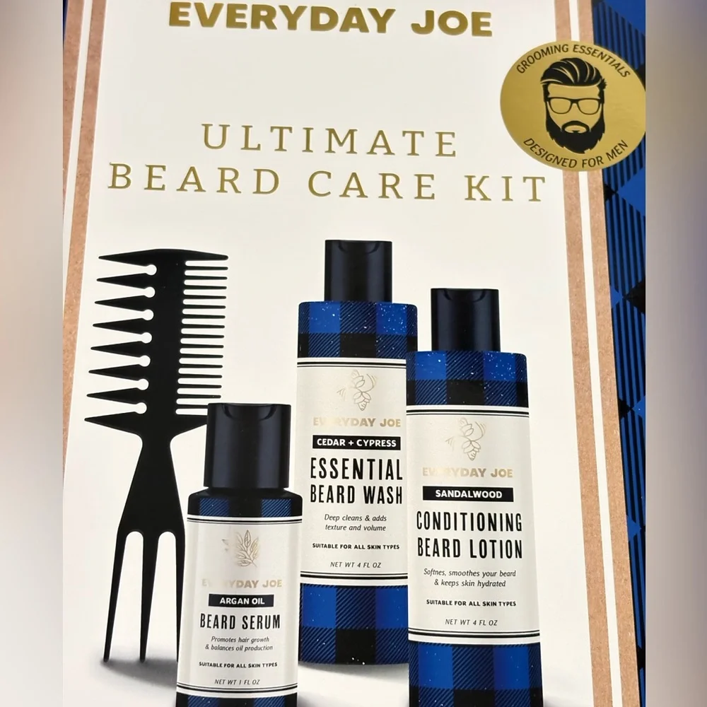 Everyday Joe Beard Care Kit - Blue and Black